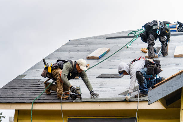 Professional Gutter Installation technician working in Deansboro, NY